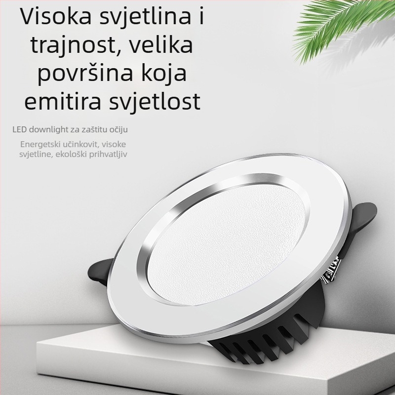 LED ugrađeni downlight visoke svjetline i bez treperenja za dnevni boravak i hodnik