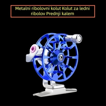 Sve-metalni ribolovni navijak s linijom i špulom, pogodan za fly fishing, ribolov na ledu i spinning