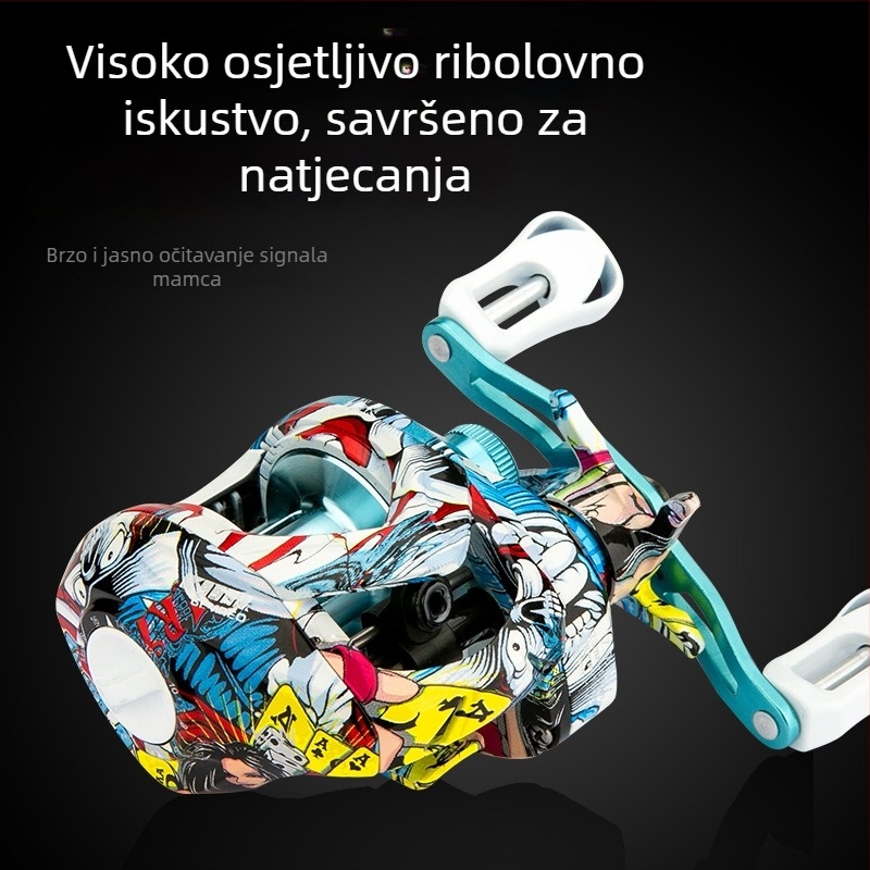 Kemei Kingfisher Graffiti – Visoka osjetljivost, bakreni zubi, duga osovina i špula za najlonsku liniju