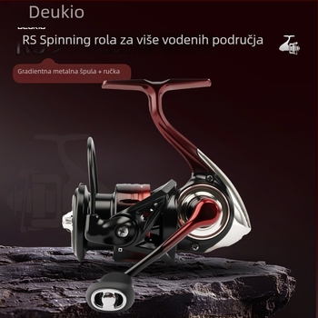 DEUKIO RS besprijekoran spinning navijač od punog metala s gradijentnim bojama – za duga bacanja, morski ribolov i mikro ribolov