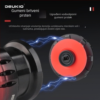 DEUKIO RS besprijekoran spinning navijač od punog metala s gradijentnim bojama – za duga bacanja, morski ribolov i mikro ribolov