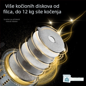 Chen Sheng spinning kolut, potpuno metalni, veličina 10000, bez praznina, dugačak bacanje za morski ribolov