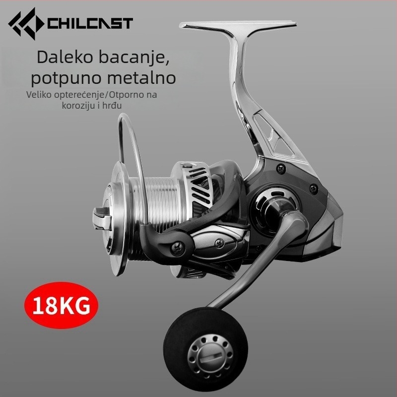 Chen Sheng spinning kolut, potpuno metalni, veličina 10000, bez praznina, dugačak bacanje za morski ribolov