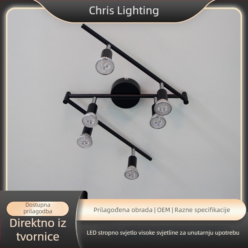 Šestokraki linearni LED spotovi, površinski ugrađeni downlights za showroom, pozadinska stijena, šalter trgovine odjećom, kuhinju, prilagodljivi