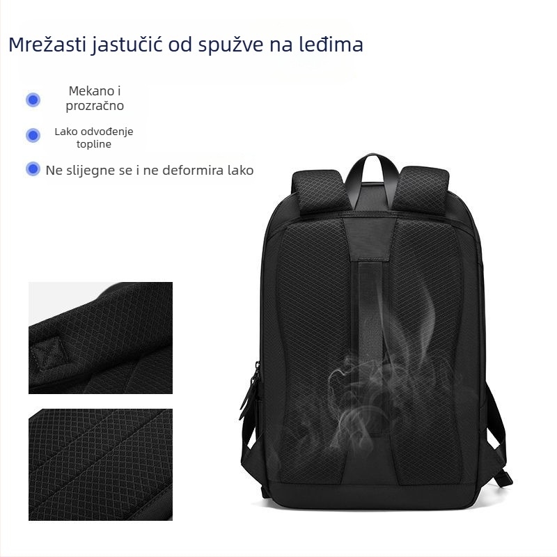 Unisex ruksak s vakuumskom kompresijom i proširivom kapacitetom, odjeljak za suho i mokro, putni višenamjenski ruksak