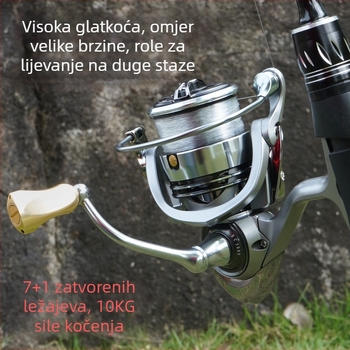 Chensheng Novi model spinning role, potpuno metalna konstrukcija, plitka špulja, duga bacanja, visoka brzina