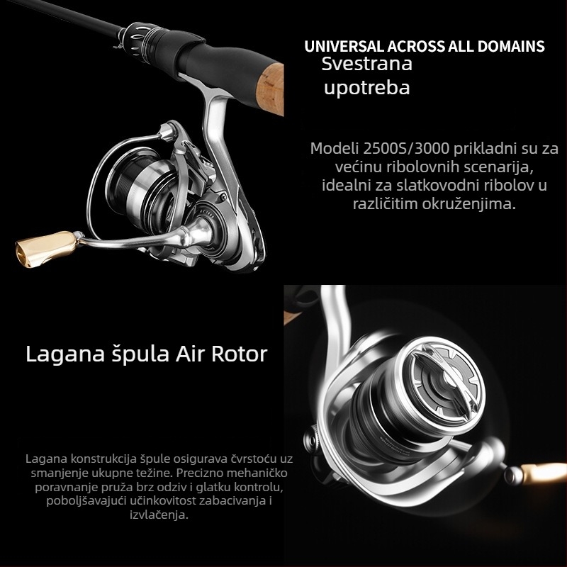 Chensheng Novi model spinning role, potpuno metalna konstrukcija, plitka špulja, duga bacanja, visoka brzina