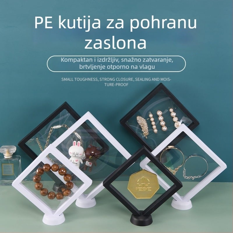 Prenosna kutija za nakit s izložbom i filmskom ambalažom za naušnice