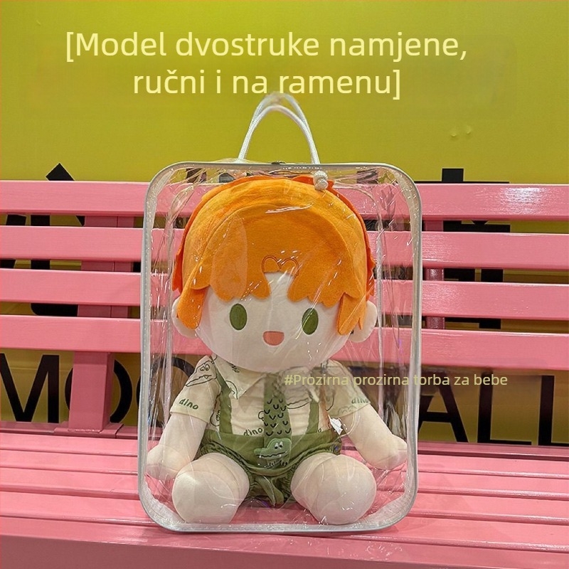 40 cm proziran ranac s crtanim medvjedićem, za djevojke, veliki kapacitet, unutarnja pregrada