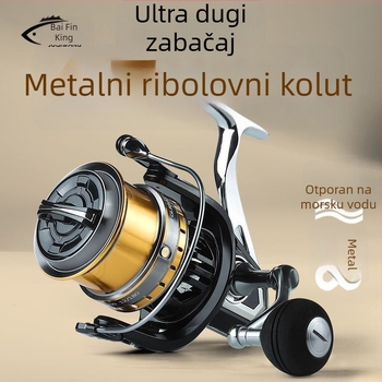 Giant Fin King spinning kolut za duga bacanja, morski štap i skalni ribolov – u potpunosti metalni