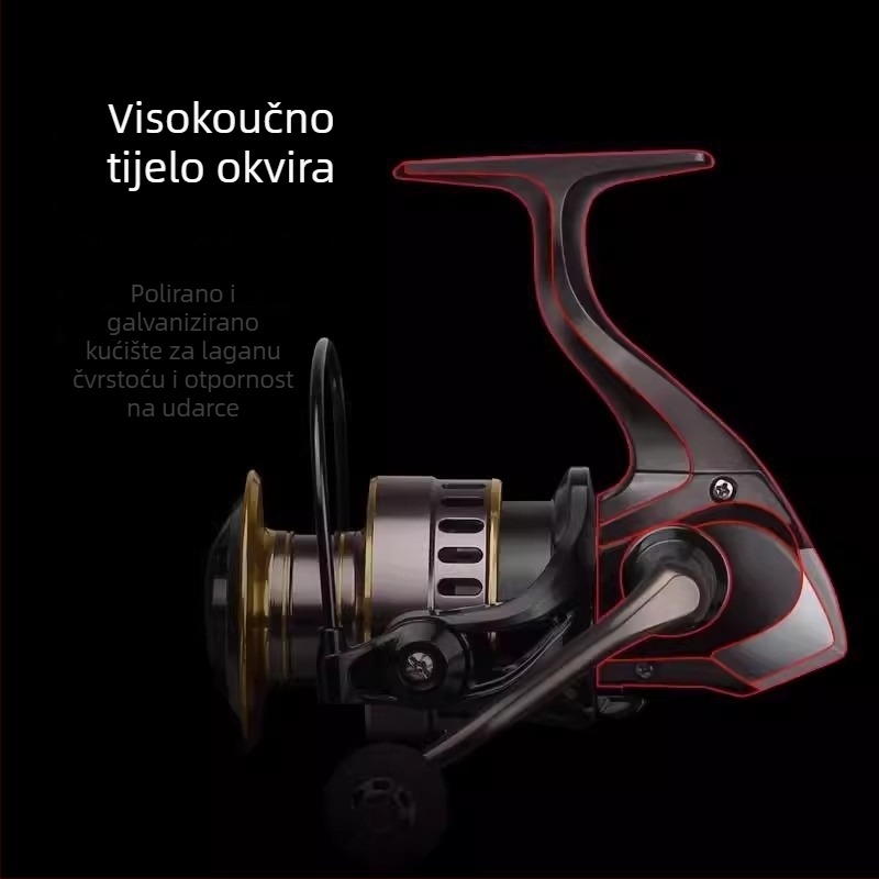 Giant Fin King spinning kolut za duga bacanja, morski štap i skalni ribolov – u potpunosti metalni