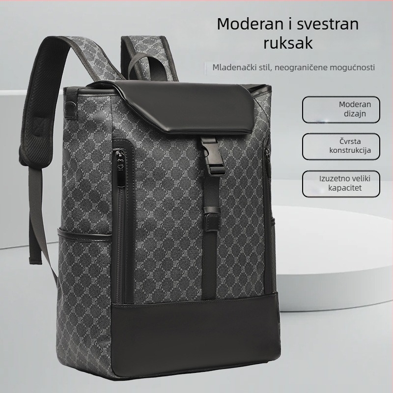 Unisex ranac od sintetičke nubuk kože za poslovna putovanja, velika kapaciteta 36–55 L, za 15-inčni laptop