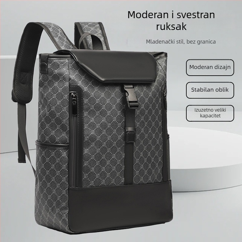 Unisex ranac od sintetičke nubuk kože za poslovna putovanja, velika kapaciteta 36–55 L, za 15-inčni laptop