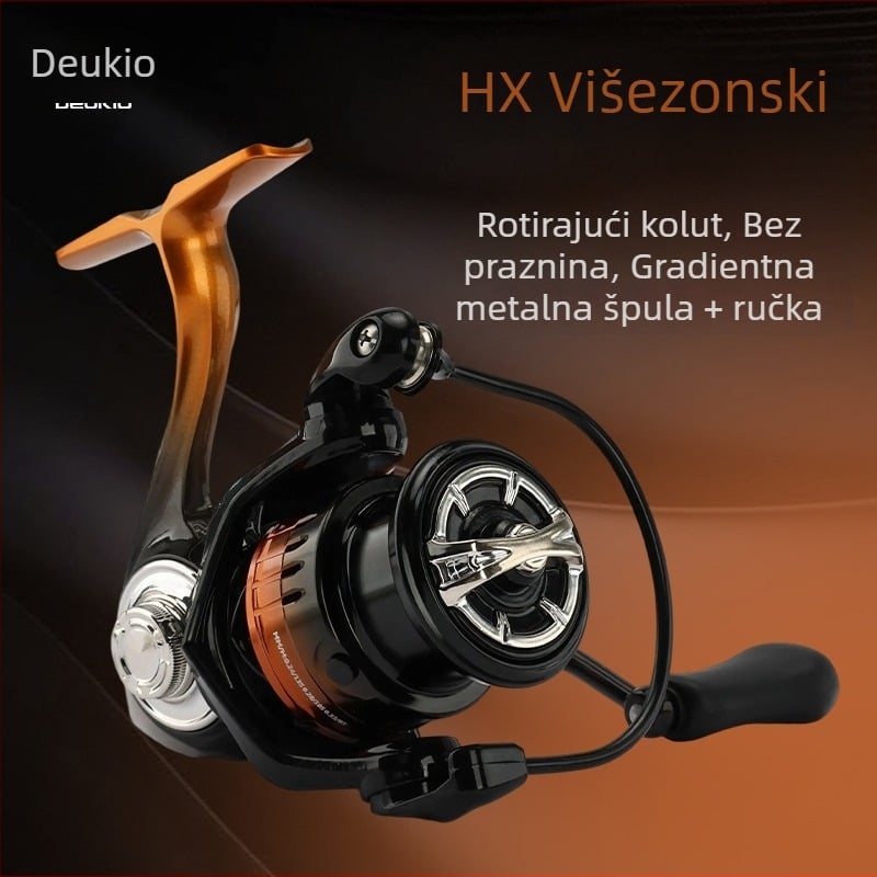 Spinning kolut za morski ribolov s gradijentnim metalnim završetkom