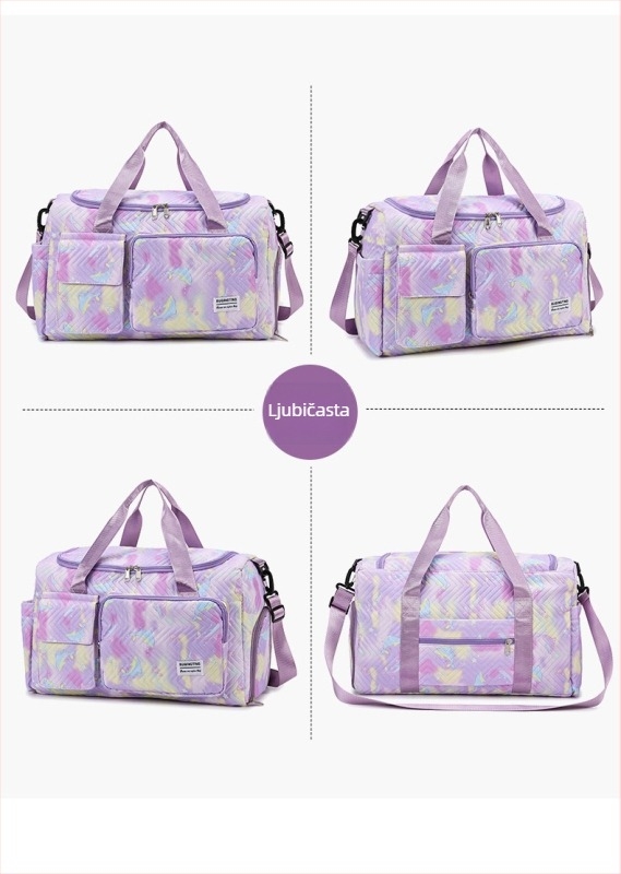 Torba za putovanja velikog kapaciteta za kratka putovanja, casual sportska torba s odjeljkom za suho/mokro, crossbody i ručno nošenje