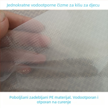Jednokratne plastične navlake za cipele za djecu, lagane, otporne na mrlje, otporne na habanje, vodootporan dizajn