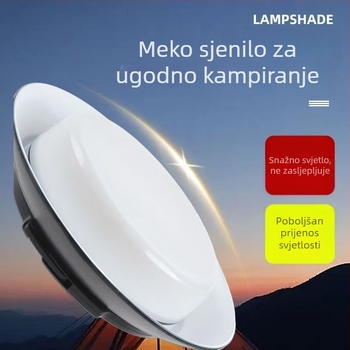 Solarna kamping lampa s ambijentalnim osvjetljenjem, vodootporna podzemna svjetlost za dvorište i šator, UFO disk svjetlo