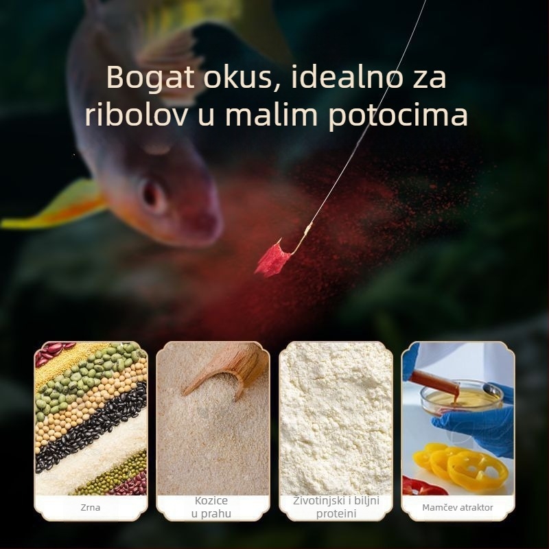 Nema ispiranja glutenska mamac za potok ribolov, sna miris ribe, mikro mamac za divlji ribolov, mali mamac za potokske vrste riba