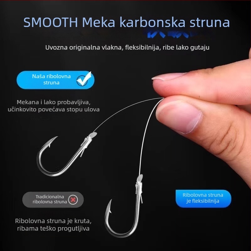 Mekana karbonska ribarska linija za morski ribolov, glavna najlonska linija i leader linija