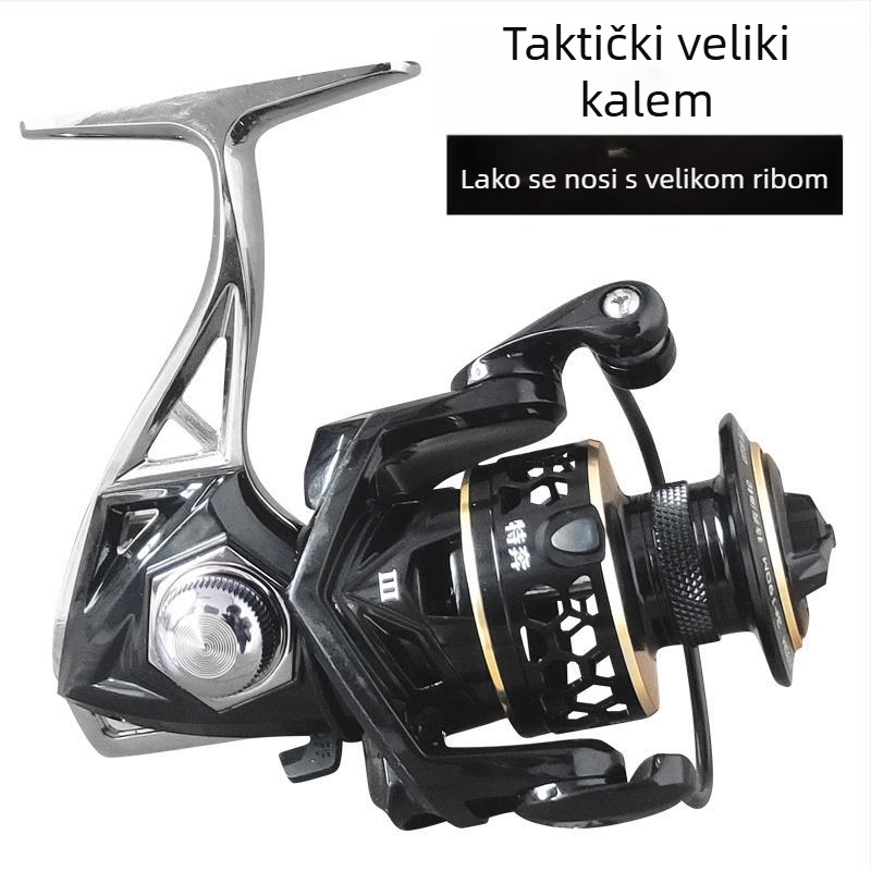 TEBEN špining kolut – nehrđajući čelik, potpuno metalno kućište, navijač za najl, otporan na morsku vodu, dugi domet bacanja, bez igranja