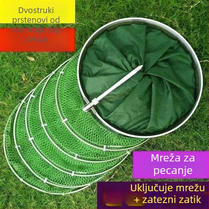 ojačana mrežasta torba za divlji ribolov, brzo sušenje, sklopiva