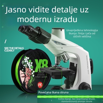 PE ribolovna glavna linija, 12-žilna, 8-žilna, glatka za dugačke bacanja, crna