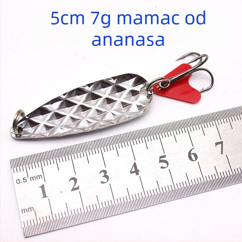 Vertical Star nehrđajući čelični mamac s tri udice, imitacija basa, ananas šljokice