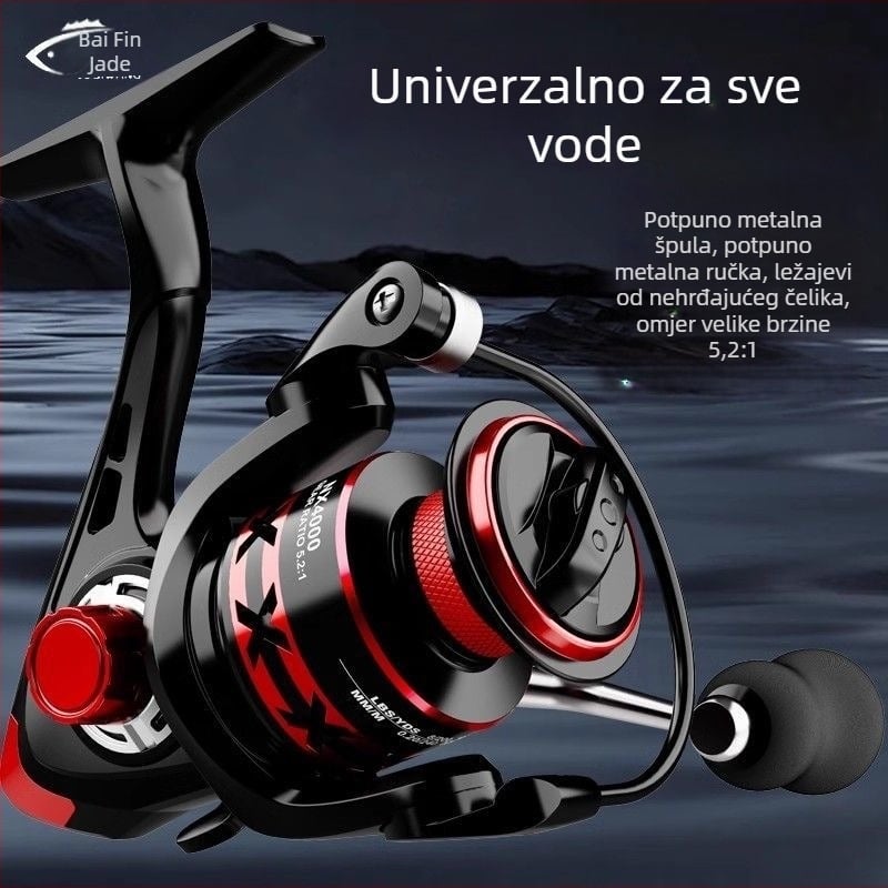 Metalni spinning kolut za dugi zabačaj u morskom ribolovu