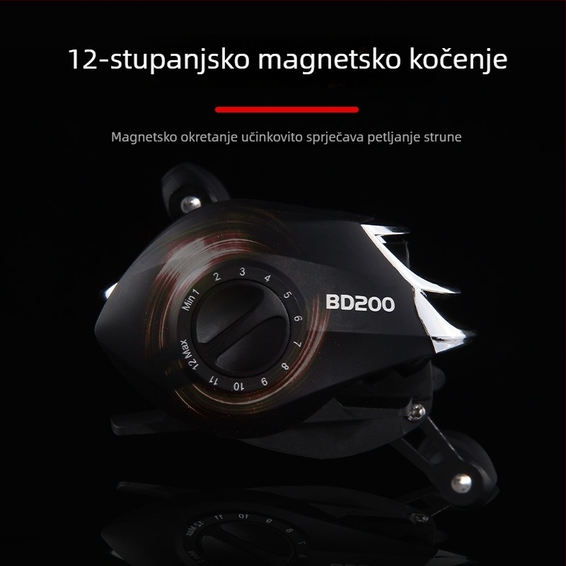 HAUT TON/Haodong špining kolut s omjerom prijenosa 7.2:1, dugi bacaj, zaštita od prekida najlona