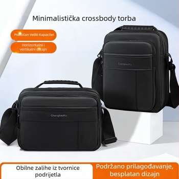 Muška torba preko ramena za poslovna putovanja, višenamjenska, za 15,6-inčni prijenosnik, vodootporna, ultralaka.