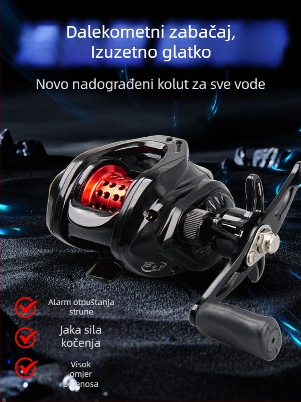 Water Drop kolut za ribolov – ultralagano, dugi domet bacanja, keramički ležajevi, kratka osovina