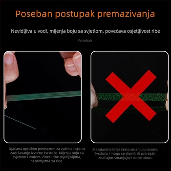 Glavna najlon linija za ribolov, visoke čvrstoće, 100 m, obojena nevidljiva linija za lov mamaca i morski ribolov