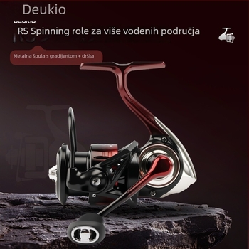 DEUKIO RS spiner kolut, potpuno metalno kućište, gradientna završna obrada, dugi domet bacanja, za morski ribolov