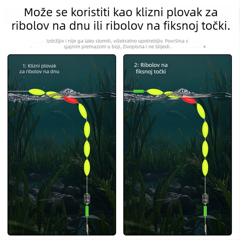 Privlačan, ekstra veliki plovak za ribolov sa sedam zvjezdica, od sintetičke pjene, s debelom glavom