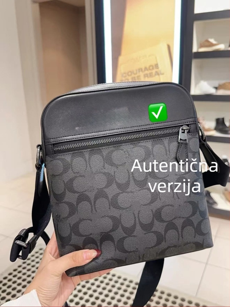 Huston muška torba preko ramena – mala kvadratna torba za fotoaparat, za posao, casual i svakodnevna putovanja