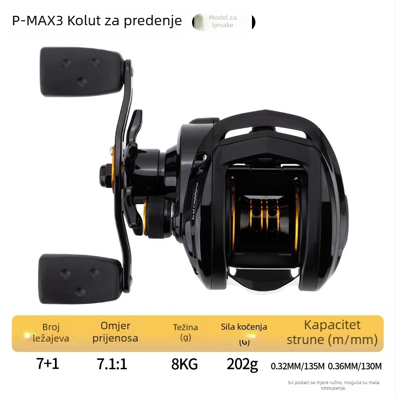 DEUKIO P3 spinning kolut za umjetne mamce, dugi dometi bacanja