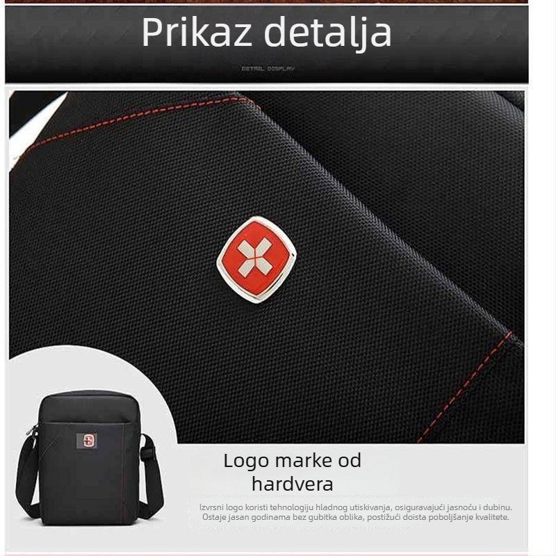 Swiss Army Knife muška crossbody torba od platna, gradski stil, lagana i ležerna, s pretincom za laptop do 10 inča