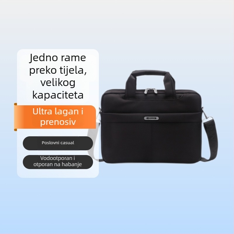 Najlonska vodootporna torba za prijenosno računalo 14 inча — ultra lagana poslovna torba za muškarce i žene