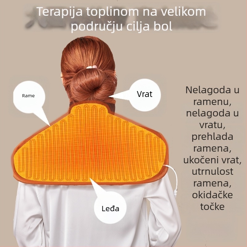 Grijajući jastuk za rame i vrat s inteligentnim reguliranjem temperature i vrećom morske soli za kućnu upotrebu