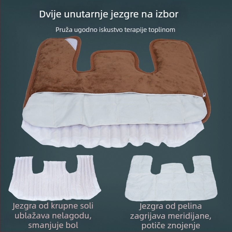 Grijajući jastuk za rame i vrat s inteligentnim reguliranjem temperature i vrećom morske soli za kućnu upotrebu