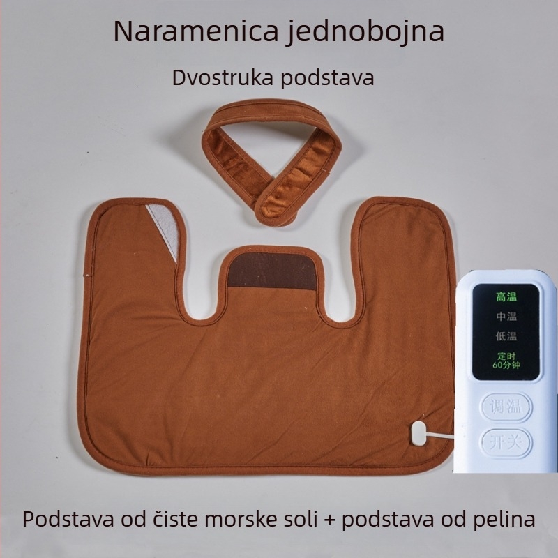 Grijajući jastuk za rame i vrat s inteligentnim reguliranjem temperature i vrećom morske soli za kućnu upotrebu