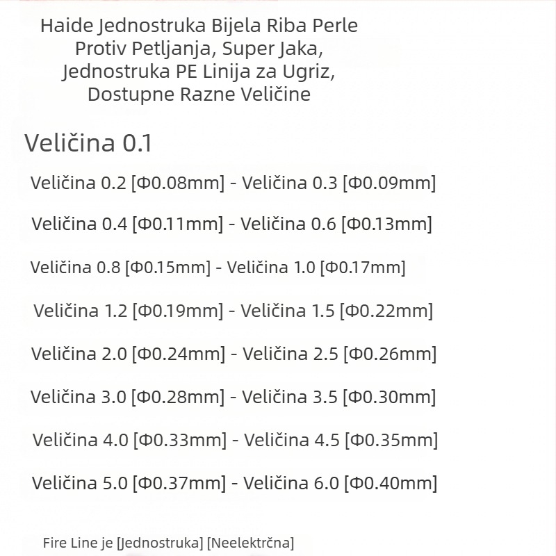 Visokokvalitetna monofilamentna linija za morski ribolov protiv zaplatanja