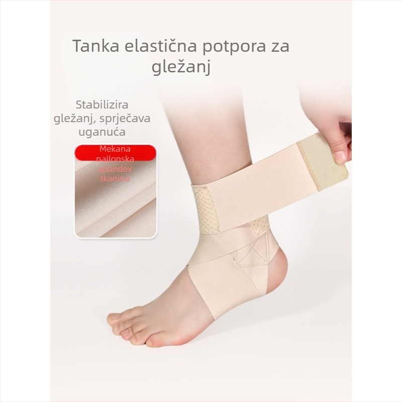 Tanki elastični gležanj s remenčićima, za oporavak od uganuća i stabilizaciju zgloba