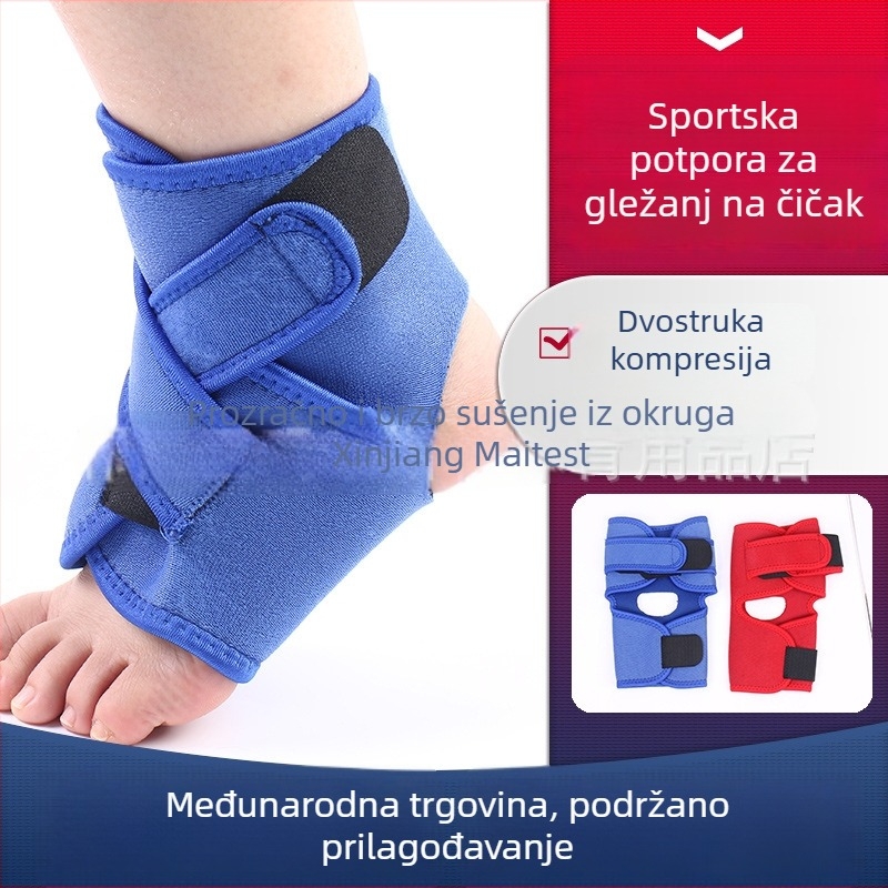 Podrška za gležanj s kompresijskim remenom, prozračna zaštita gležnja i prevencija uganuća
