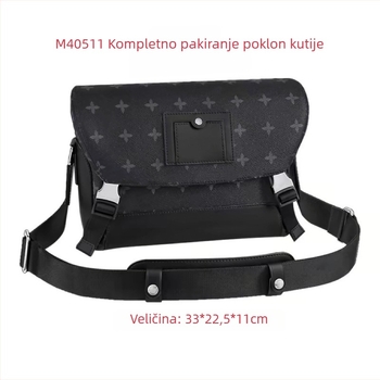 Muška torba preko ramena – casual torba za dokumente, poslovna torba, velik kapacitet, vodootporna, lagana za putovanja