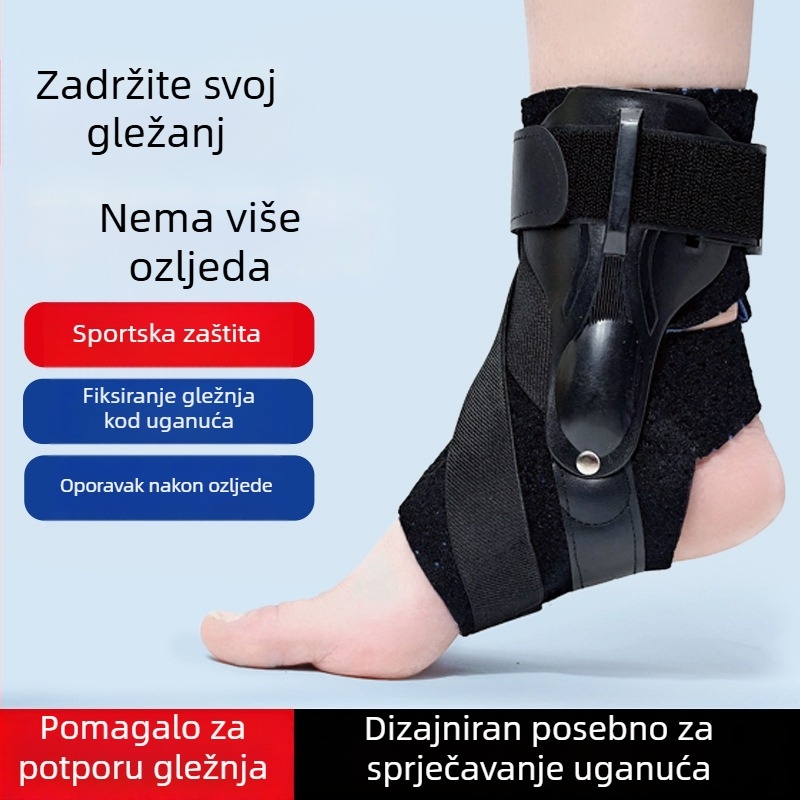 Fiksna ojačana potpora gležnja, podesiva i prozračna, zaštita od savijanja, ABS plast