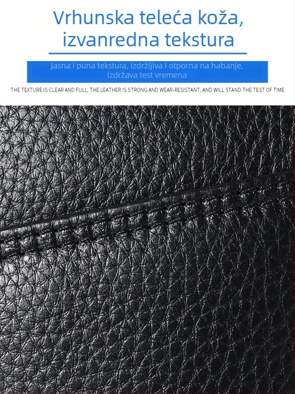 Muška kožna crossbody torba za poslovni stil, kompaktna, za 8-inčni prijenosnik, elegantna kvaliteta, proljeće 2025