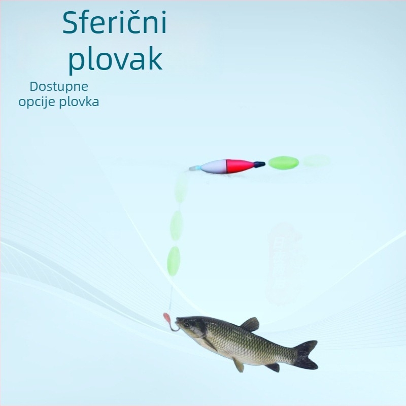 Svetleći plovak sa sedam zvjezdica – za dnevni i noćni ribolov, elektronički plovak s baterijom 311, oblik graha