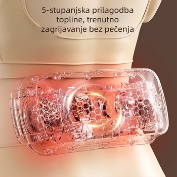 Masazer za struk s vibracijskim grijanjem, punjivi pojas za ublažavanje menstrualne nelagode