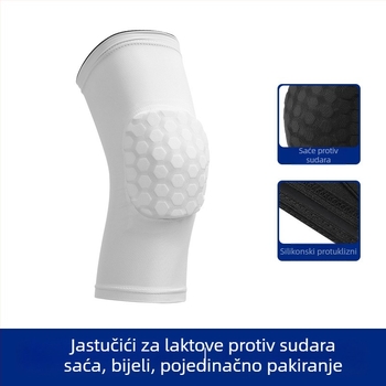 Košarkaški zaštitnik za lakat s elastičnom kompresijom, zaštita zgloba i apsorpcija udaraca kroz saćastu strukturu